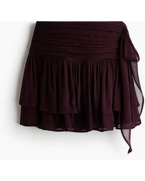 H&M Stufenjupe aus Viskose - Rot