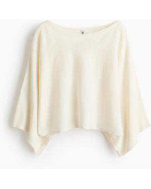 H&M Shirt mit Fledermausärmeln - Weiß