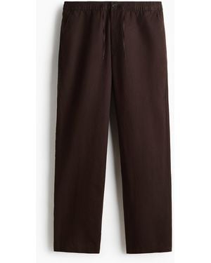 H&M Broek Van Linnenmix - Bruin