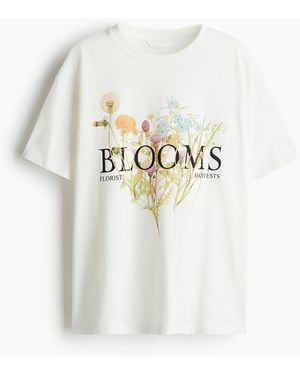 H&M Oversized T-Shirt - Weiß