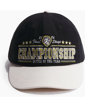 H&M Cap aus Baumwolltwill - Schwarz