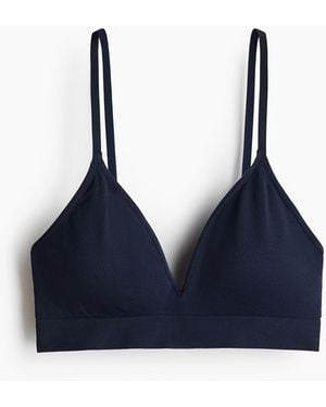 H&M Gepolsterter Soft-BH Seamless - Blau