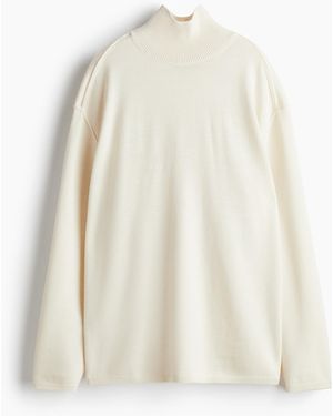 H&M Turtleneck-Pullover aus Merinowolle - Weiß