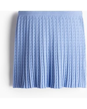 H&M Jupe in Zopfstrick - Blau
