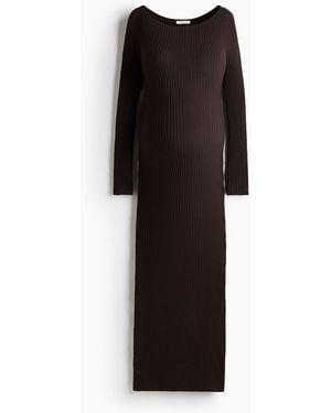 H&M MAMA Bodycon-Kleid mit U-Boot-Ausschnitt - Schwarz