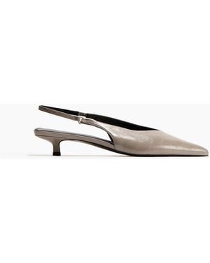 H&M Slingpumps mit Kitten Heels - Weiß