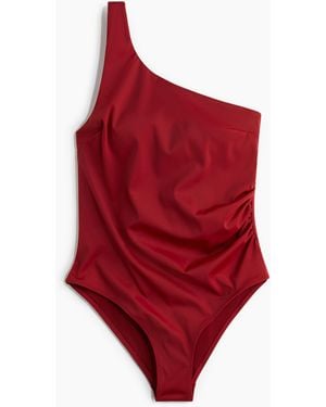 H&M One-Shoulder-Badeanzug in Light Shape - Rot