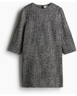 H&M Bouclé A-linejurk - Grijs