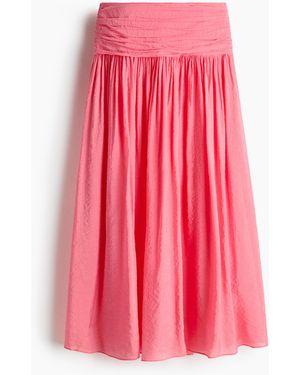 H&M Geraffter Rock aus Crêpe - Pink
