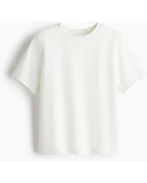 H&M T-Shirt aus Interlock-Jersey - Weiß