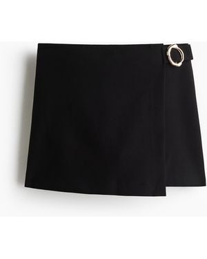 H&M Wickelskort mit Metalldetail - Schwarz
