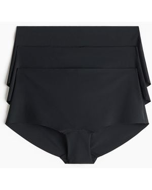 H&M 3er-pack Unsichtbare Slips Shortie - Schwarz