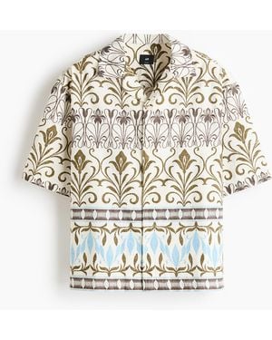 H&M Casual Overhemd Met Dessin - Wit