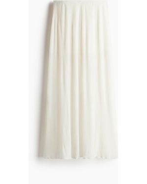 H&M Plissierter Maxijupe - Weiß