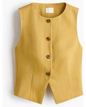 H&M Gilet - Gelb