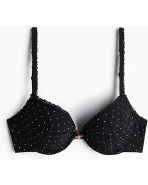 H&M Kanten Push-up Bh - Zwart