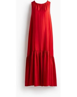 H&M MAMA Voluminöses Maxikleid - Rot
