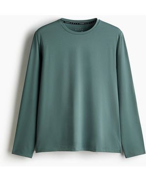 H&M Langarm-Sportshirt mit DryMove - Grün