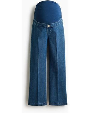 H&M Mama Bootcut High Waist Ankle Jeans - Blauw