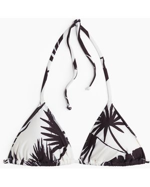 H&M Wattiertes Triangel-Bikinitop - Weiß
