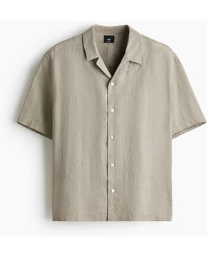 H&M Casual Overhemd Van Linnen - Meerkleurig