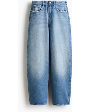 H&M Barrel High Waist Jeans - Blau