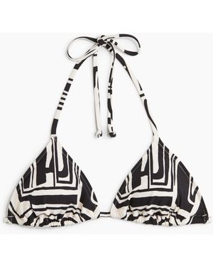 H&M Wattiertes Triangel-Bikinitop - Weiß