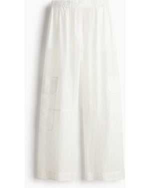 H&M Pull-on-Cargohose - Weiß