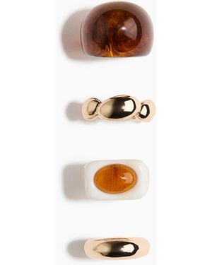 H&M 4er-Pack Ringe - Weiß