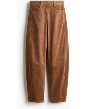 H&M Cordhose mit Barrel-Bein - Braun