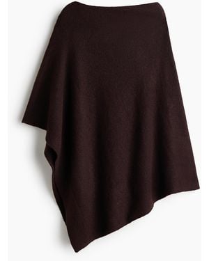 H&M MAMA Asymmetrisches Cape in Feinstrick - Schwarz