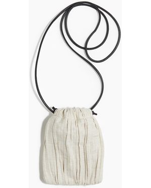 H&M Handytasche mit Kordelzug aus Leinenmix - Weiß