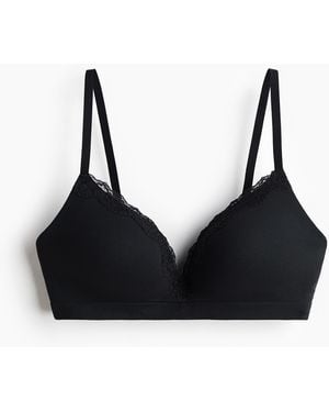 H&M Bügelloser, wattierter Seamless-BH - Schwarz