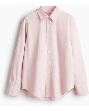 H&M Hemdbluse aus Popeline - Pink
