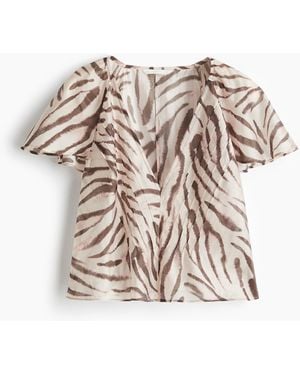 H&M Shirt mit Biesen - Weiß