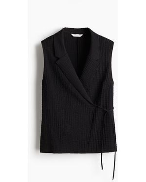 H&M Gilet aus Strukturjersey - Schwarz
