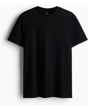 H&M T-Shirt in Regular Fit - Schwarz