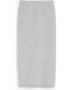 H&M Bleistiftjupe aus Scuba - Weiß