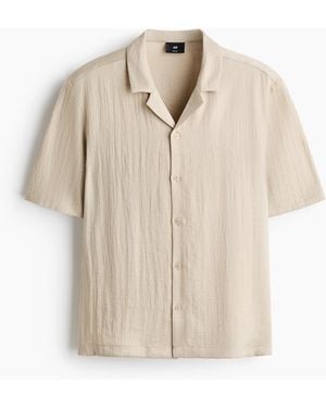 H&M Freizeithemd in Relaxed Fit - Natur