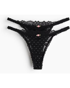 H&M Set Van 2 Kanten Slips - Zwart