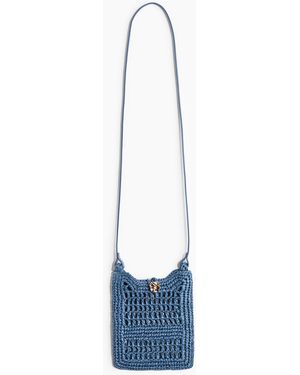 H&M Smartphonetasche aus Papierstroh - Blau