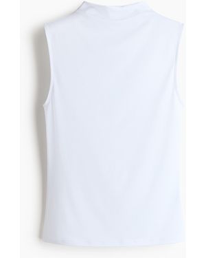 H&M Turtleneck-Top aus Mikrofaser - Weiß
