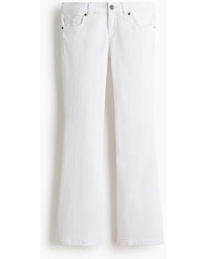 H&M Flared Low Waist Jeans - Weiß