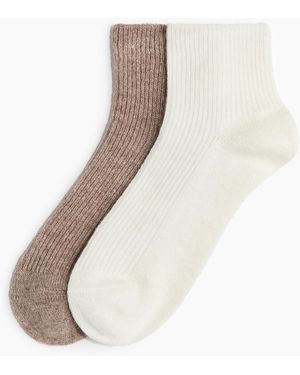 H&M 2er-Pack Kurzsocken - Weiß