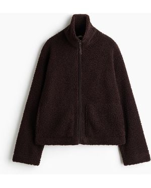H&M Jacke aus Teddyfleece - Schwarz