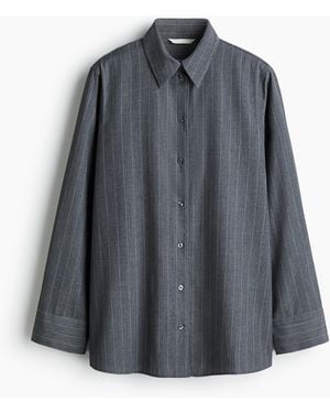 H&M Lange Bluse - Grau