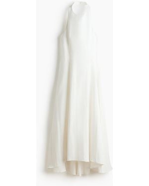 H&M Ausgestelltes Neckholderkleid - Weiß