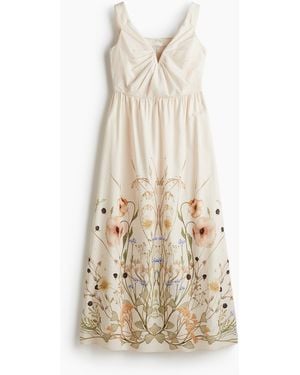 H&M Kleid aus Leinenmix - Natur