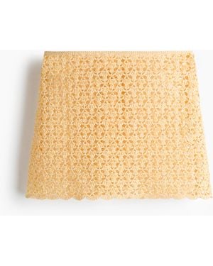 H&M Strandrok Met Pailletten En Gehaakte Look - Naturel