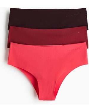 H&M 3er-Pack Sport-Hipster mit DryMove - Rot